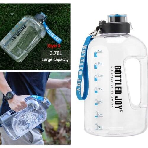 3.78L Sports Water Bottle Hydration Leak-Proof Drinking Big Water Jug for Exercise Gym Camp Outdoor Activity