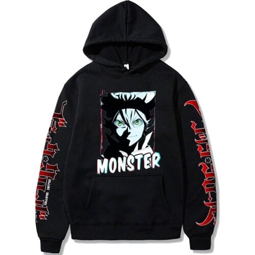 Black Clover Print Hoodies Sweatshirts Harajuku Cool Anime SATA Women Mens Unisex Tops Pullovers Fashion Street Style Hoodie