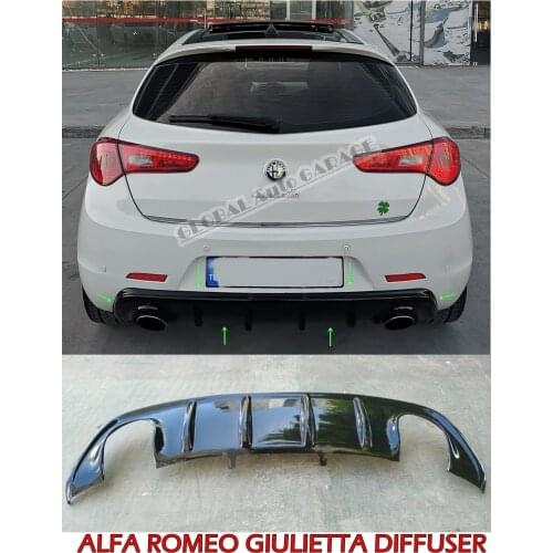 For Alfa Romeo Guilietta 2010-2020 Diffuser Extension Rear Bumper Attachment Car Styling Auto Accessory Universal Spoiler Lip