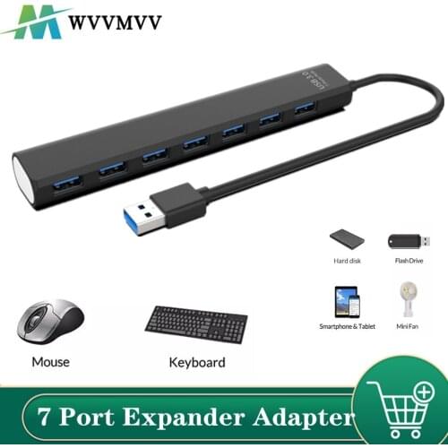 Usb hub 3.0 powered High Speed 7 Port Expander Adapter USB port Hub For laptop computer accessories 5G Mbps Multi USB Splitter