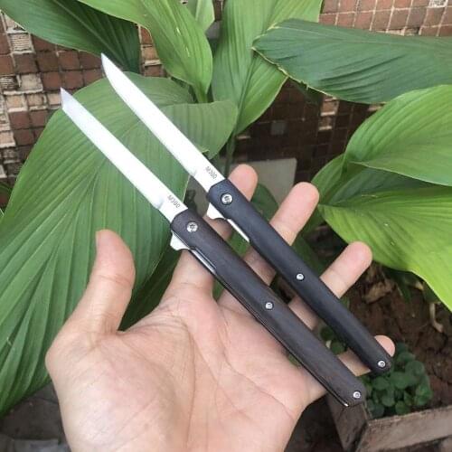 Japan hunting M390 60HRC quick open G10 folding knife ebony folding knife outdoor mirror light tactical knife