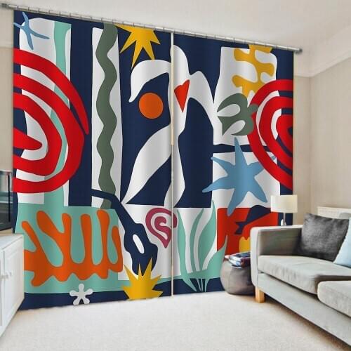 Blackout Window Curtain Blinds Graffiti Curtains For Living Room Bedroom Modern Young Men Hotel Home Drapes
