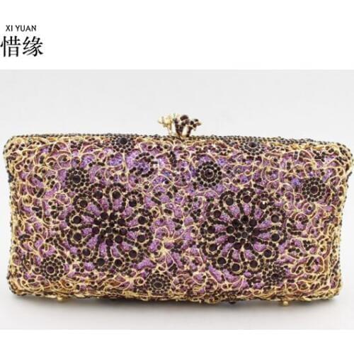 Woman Evening bag for cocktail gold Diamond Rhinestone Clutch bag Crystal Day Clutch Wallet Wedding Purse Party Banquet bag
