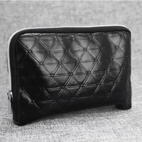 1pcs 15*11cm Size PU Leather Small Mini Women Girls Black Personalized Pretty Beauty Cosmetic Makeup Brush Tools Bag And Case