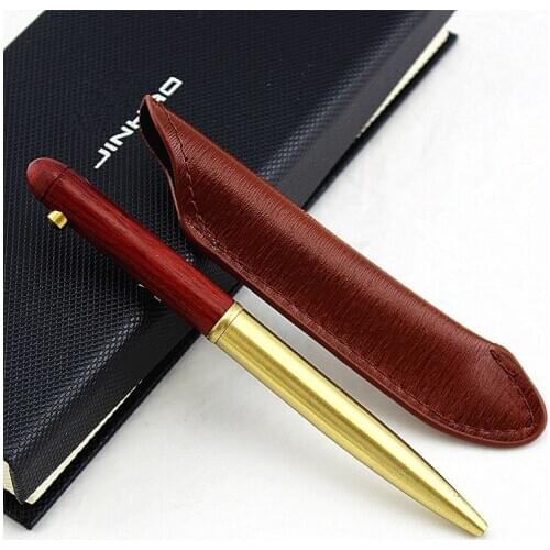1pcs Upscale Business Office Gift Stationery Ballpoint Pen Metal Wooden Rotate Signing Pen Fashion 0.7mm Office Writing Pens
