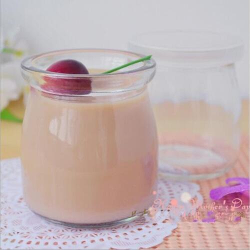 2PCS Big Mouth Clear Cork Stopper Glass Bottles Vials Jars Containers 200ML Milk Bottle Yogurt containter 79x72mm Free Shipping