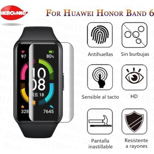 2 Pcs Unthin Soft TPU HD Clear Protective Film For Huawei Honor Band 6 Smart Watch Full Screen Protector Cover For Honor Band 6