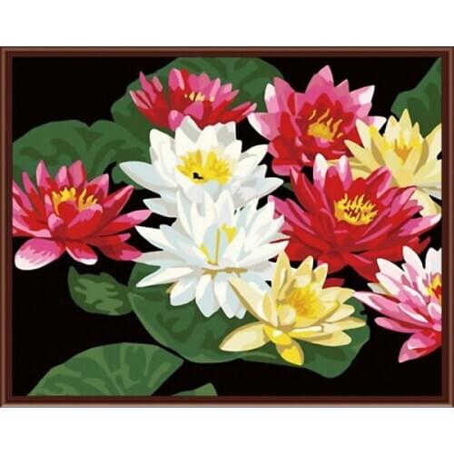 2016 Wall Art Frameless Picture Painting By Numbers DIY Canvas Oil Painting Home Decor For Living Room Of Summer Flower G064