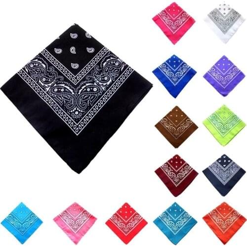 1PC Newest 100% Cotton Hip-hop Bandanas For Male Female Head Scarf Scarves Wristband Vintage Pocket Towel Hot Selling