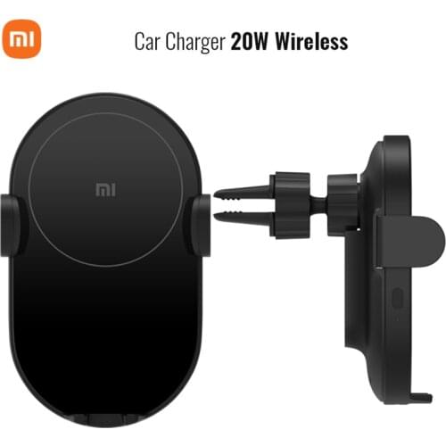 Original Xiaomi Mijia Wireless Car Quick Charger 20W Max Electric Auto Pinch 2.5D Glass Stand for Mi 9 (20W) MIX 2S / 3 (10W) Qi