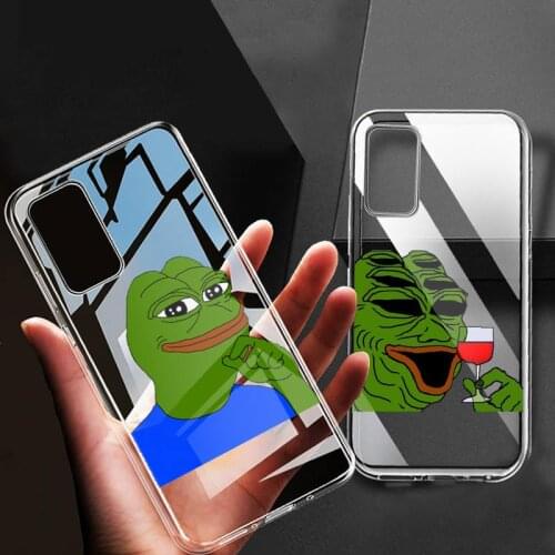 Meme Smug Frog Pepe Phone Case for Samsung Galaxy S20 Plus Ultra S10E A51 71 A21s S8 S9 S10 Plus S10 S20lite Cover