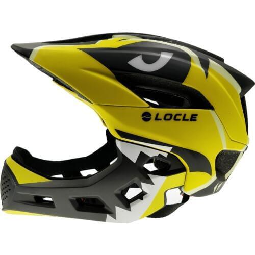 LOCLE Children Cycling Helmet Dual-use Kids Balance Bike Bicycle Helmet Road Mountain Full Face Roller Skating Helmet 48-56cm