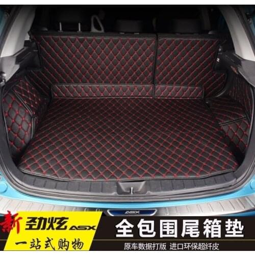For Mitsubishi ASX 2016 2017 2018 High-quality leather Full-enclosed 3D car trunk mat modified boot mat