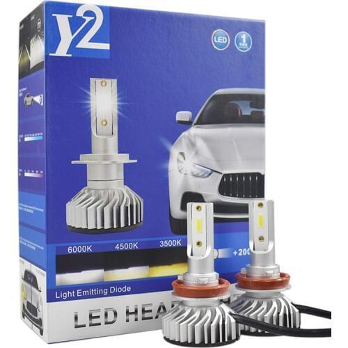 Shipping by DHL Super Mini Size H7 Led H1 H4 H11 Car Headlight Bulbs 10000LM Auto 9005 9006 HB4 SMD Chip Automobiles Headlamp