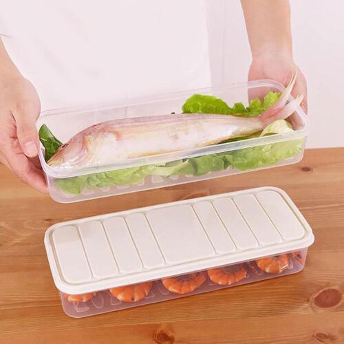 Food Preservation Refrigerator Plastic Storage Box Freezer Container with Lid