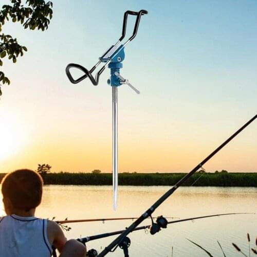 Fishing Rod Bracket 360 Degrees Rotating Foldable Stainless Steel Non Slip Sharp Adjustable Turret Support Holder Bracket