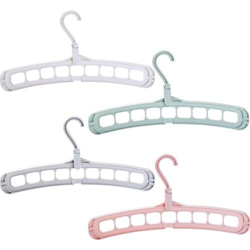 HOT Multi-port Clothes Coat Hangers Closet Organizer Plastic Curve Drying Racks Baby Drying Racks Storage Rack Wholesale