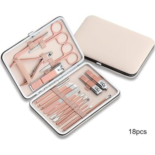 7-18Pcs/Set Professional Stainless Steel Nail Cutter Pedicure Nail Supplies for Professionals Travel Set Manicure Nail Clipper