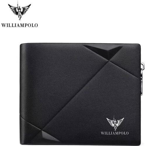 Mens Slim Wallet Genuine Leather Mini Purse Casual Design Bifold Wallet Brand Short Slim Wallet