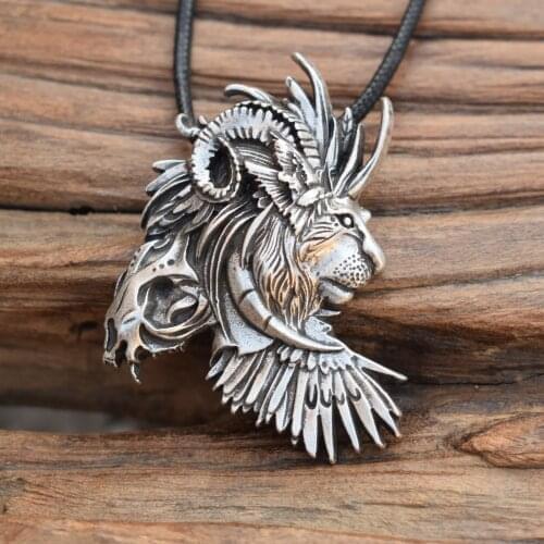 12PCS animal Wild Lion Head necklace Gift for Him