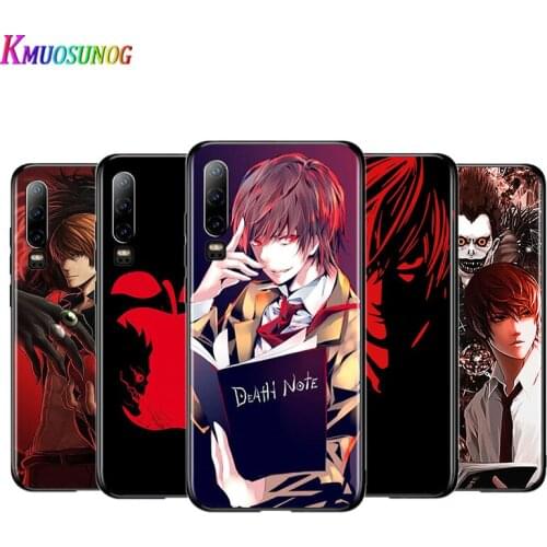 Hot Anime Death Note Silicone Cover For Huawei P40 P30 P20 Pro P10 P9 P8 Lite E Plus 2019 2017 5G Black Soft Phone Case