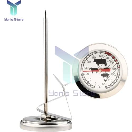 Stainless Steel BBQ Thermometer Meat Thermometer Temperature Meter BBQ Food Cooking Meat Gauge Kitchen Tools Attractive Durable