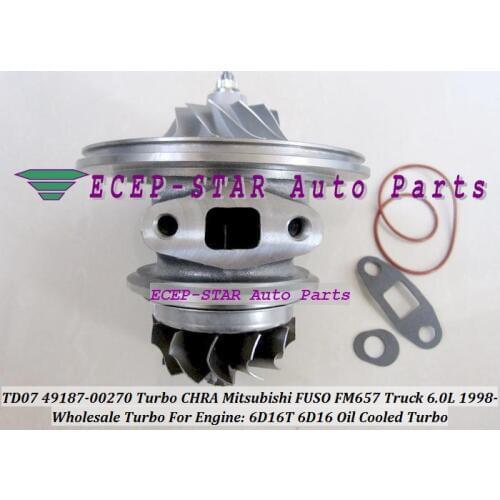 Turbo Cartridge CHRA Oil Cool TD07 49187-00271 49187-00270 ME073935 Turbocharger For Mitsubishi FUSO FM657 Truck 6.0L 1998- 6D16