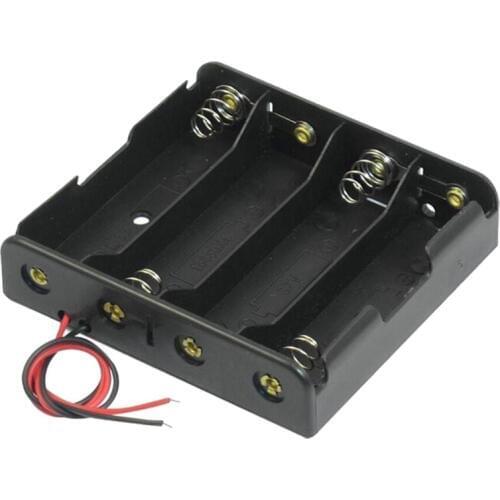 High Quality 18650 Battery Box Holder Batteries Case For 4X18650 3.7V Pole Black For Soldering 18650 Storage Box
