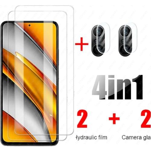 Glass poco f3 camera lens glass for pocophone poco little f3 screen protector poko f 3 tempered glass pocof3 6.67'' film cover