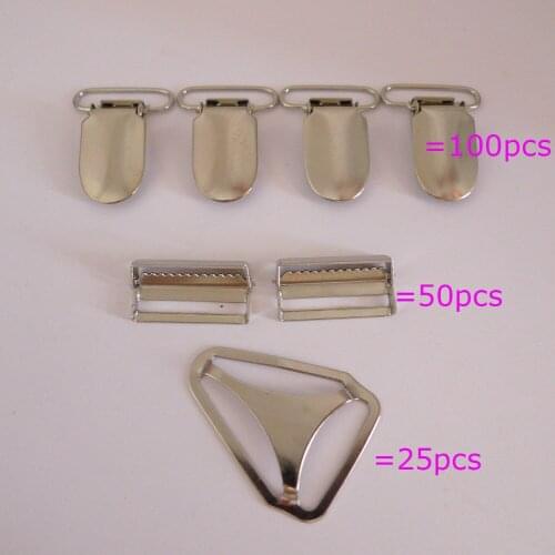 25 Sets 1" 25mm Suspender Clips Hardware Supplies