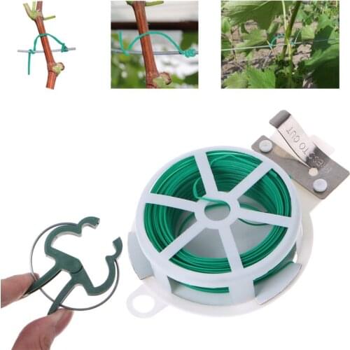 Plant Clips Vegetable Plant Vine Support Clips&Plastic Steel Twist Tie for Holding Plant Stems