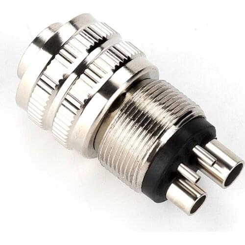 1 Pcs 4 To 2 Hole Stainless Steel High Speed Handpiece Tubing Adapter Changer Straight Dental Handpiece Nut Dental Clinic Tools