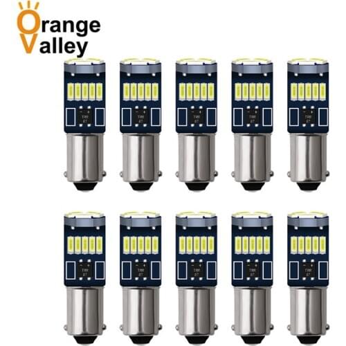 10pcs BA9S LED H6W 15 33 T4W LED For Car Rear Interior light 4014 SMD Auto License Plate Light Reading Lamp Non-Polarity DC12V