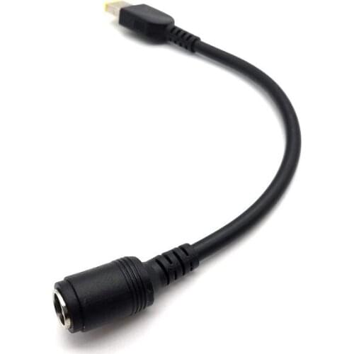 2pcs 7.9x5.5 mm / 7.9*5.5mm Female to USB Pin Square Connector for IBM Lenovo Ultrabook Power Supply Adapter Converter 14cm