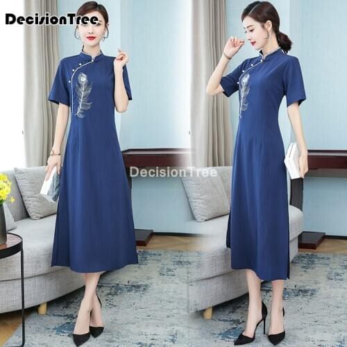 2021 chinese dress women chinese style cheongsam qipao formal dress lady nightclub sexy bandage party split bandage dresses