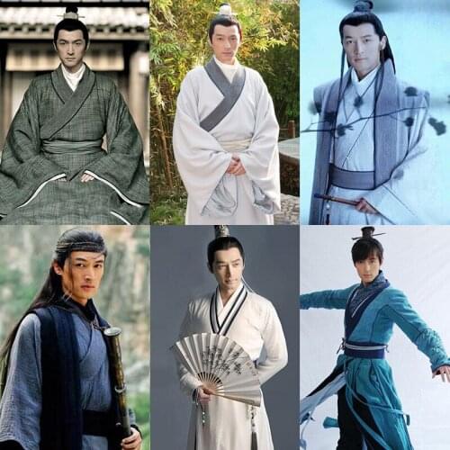 2021 tv hanfu Nirvana in Fire the same hanfu set oriental men clothes ancient stage performance costume swordsman cosplay hanfu