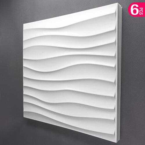 6pcs 30x30cm 3D tile panel mold plaster wall 3D wall stickers living room wallpaper Waterproof 3D Wall sticker Bathroom Kitchen
