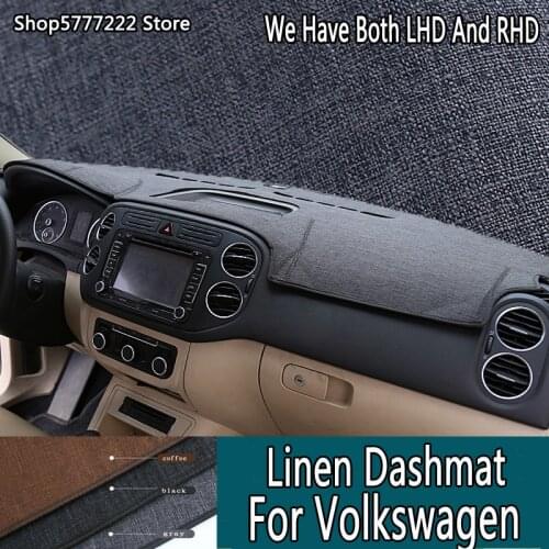 Car styling accessories Linen noslip dashmat dashboard cover for Volkswagen Vw Touran Tiguan Sharan Multivan T6 T5 Eos Scirocco