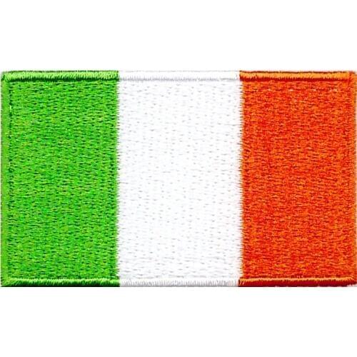 Free shipping Cheap Ireland flag custom embroidered 1.5*2.5inches national flags