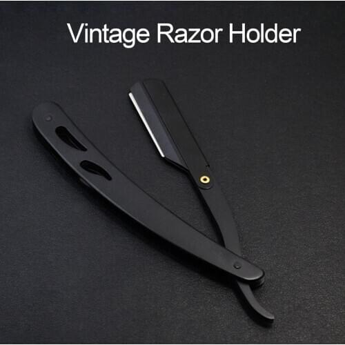 Foldable Vintage Stainless Steel Beard Hair Straight Shaving Razor Blades for Barber Barbershop Home Use black trimmer razor