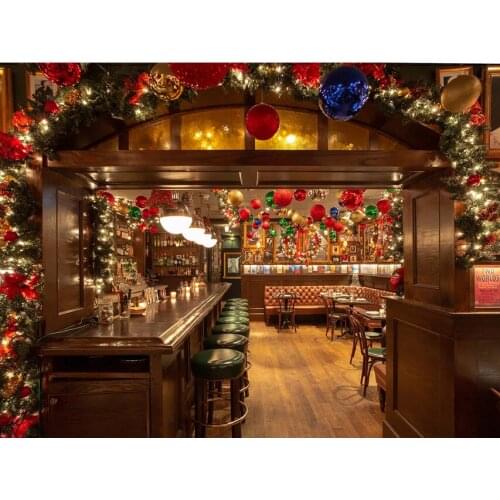 DIY Painting By Numbers Christmas Bar Coloring By Numbers Adults Wall Art Canvas Picture Hand Painted Home Decoration Drawing