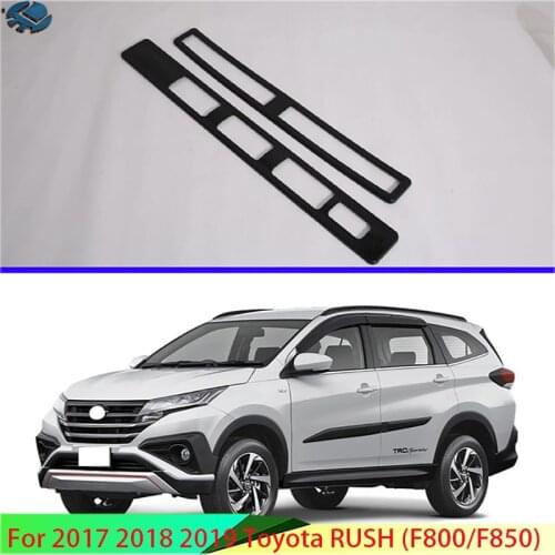 For 2017 2018 2019 Toyota RUSH (F800/F850) Car Accessories Carbon Fiber Style Plated Armrest Box Rear Air Vent Frame Trim Cover