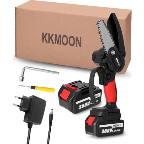88V 6000mAh Electric Chain Saw Lithium Battery Mini Pruning One-handed Garden Tool With Chain Saws Rechargeable Woodworking Tool