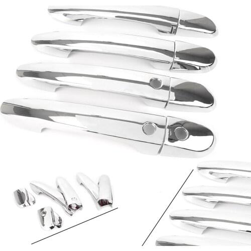 Chrome Door Handle Cover Trim w/ Smart Keyhole For Mazda 2 15-17 & 3 14-17 & 6 13-17 & CX-3 CX3 2016-2017 & CX-5 CX5 2013-2018