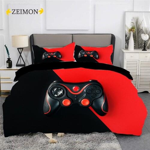 ZEIMON Gamepad Bedding Set Creative 3D Printed Game Player Duvet Cover Comforter Cover For Kids Boys Girls Teens Home Textiles