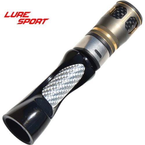 LureSport 2sets Reel seat XCG Aluminum Hole Nut Cap Reel Seat Carbon Tube Rod Building Component Repair Pole DIY Accessory