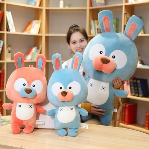 1PC Cute 40/50/70/90cm Plush Toy Bean Rabbit Soft Stuffed Pillow Rabbit Doll Cushion Birthday Gift For Children Kids Girls