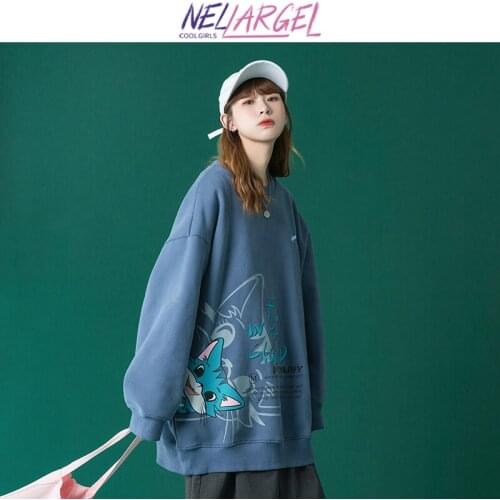 NELLARGEL Women Kawaii Designer Harajuku Hoodies 2021 Winter Y2k Japanese Streetwear Sweatshirts Girl Korean Fashion Pullovers