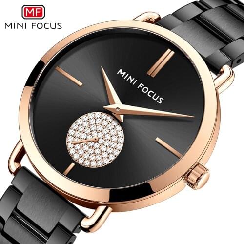 MINI FOCUS Fashion Women Watches Luxury Brand Quartz Watch Montre Femme Stainless Steel Ladies Dress Wristwatch Relogio Feminino