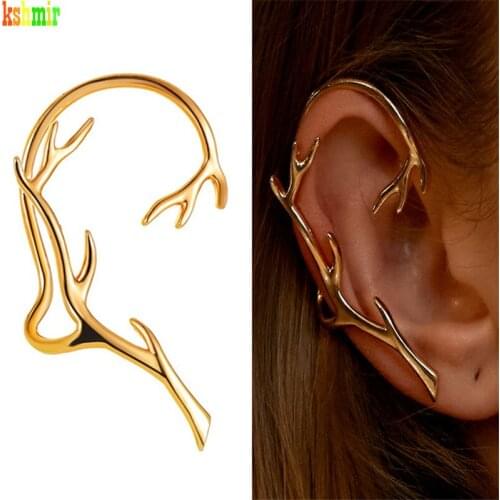 Kshmir Fashion exaggerated metal ear hanging earless earrings refined women single earrings girl jewelry gift 2021